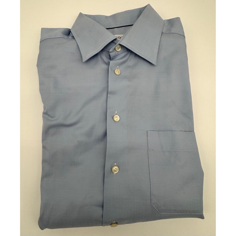 Brooks Brothers Men's Dress‎ Shirt Size 16-34/35 Blue Cotton Long Sleeve